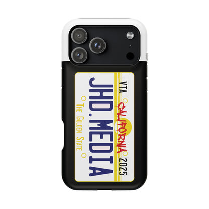 Magnetic Phone Case, Impact-Resistant Cover, Custom License Plate Design, Durable Protection for California Lovers, Unique Gift Idea