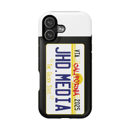 Magnetic Phone Case, Impact-Resistant Cover, Custom License Plate Design, Durable Protection for California Lovers, Unique Gift Idea