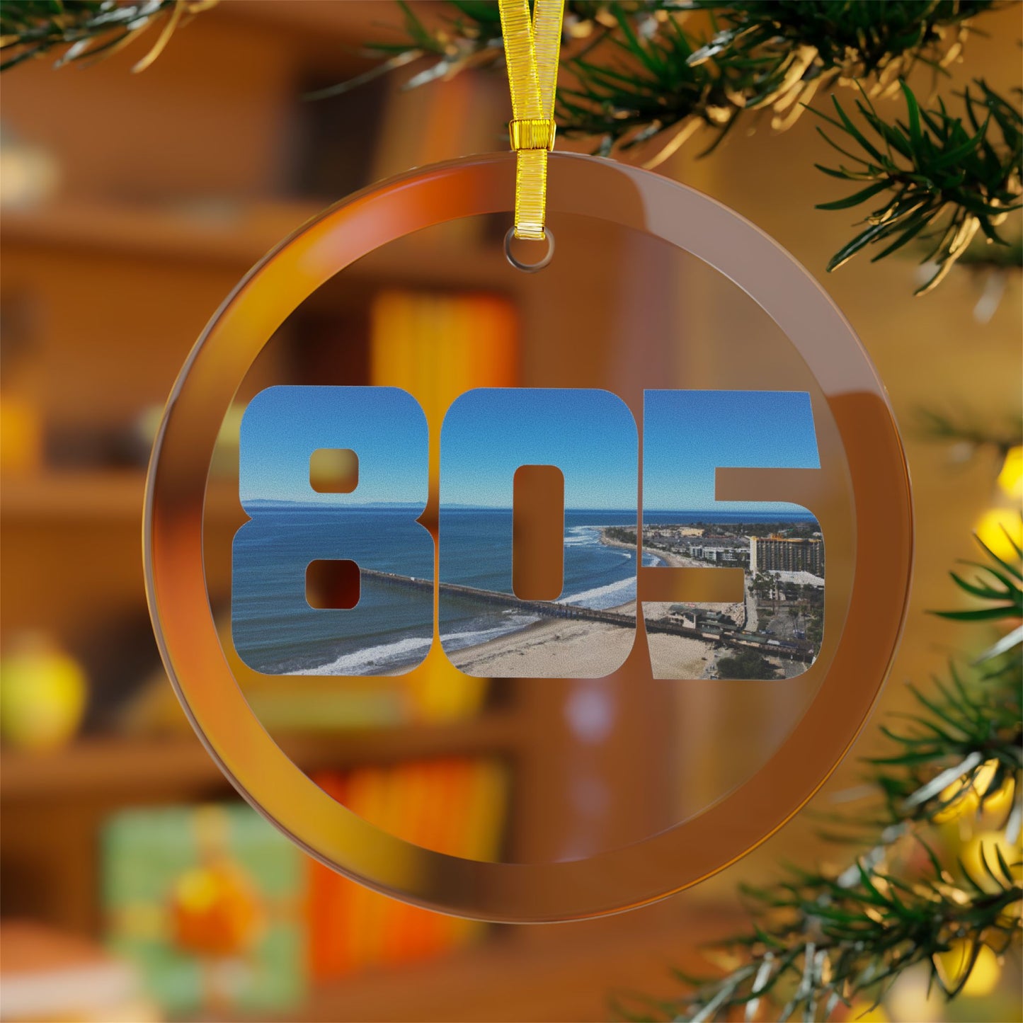 805 Blue Skies Glass Ornaments