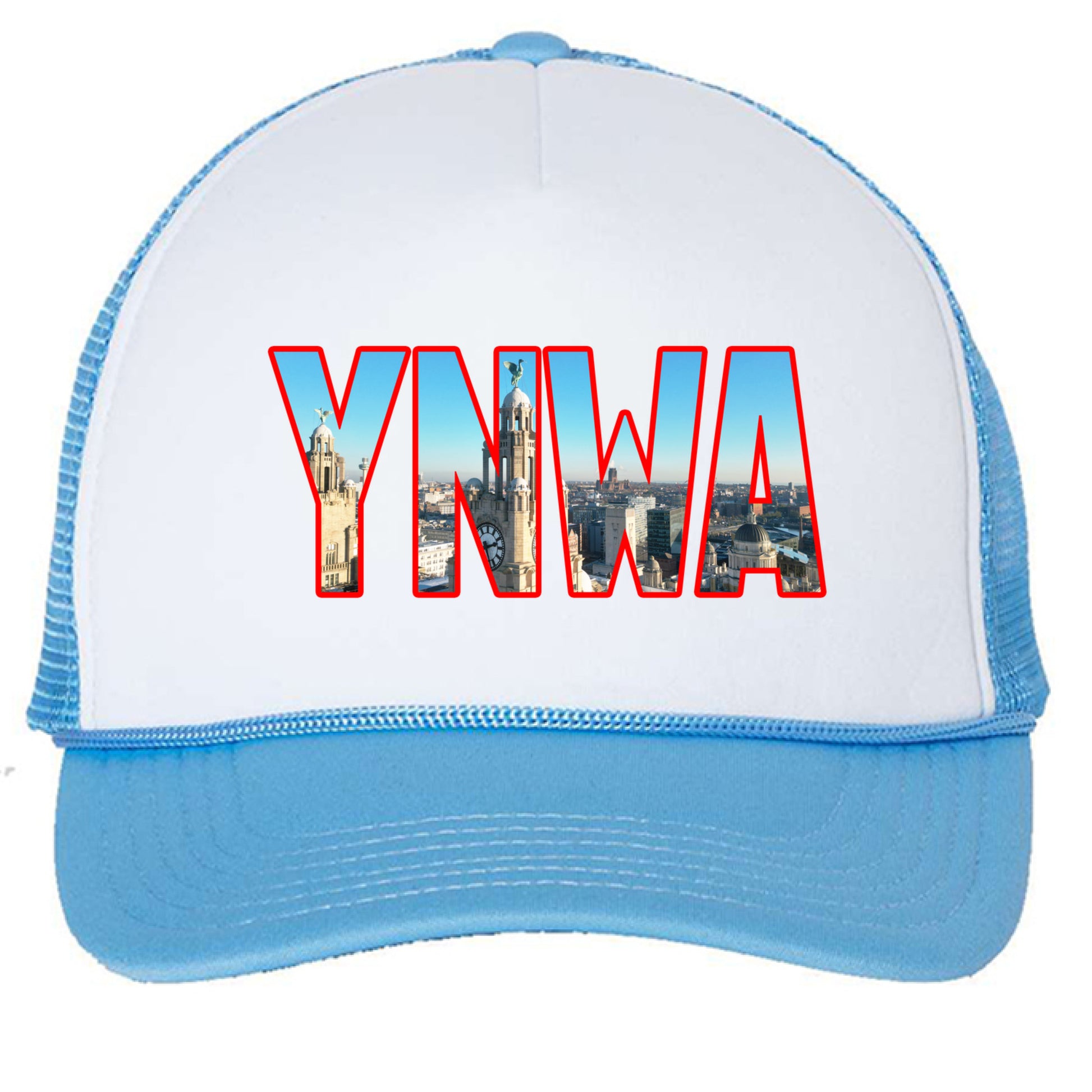 White/ Baby Blue - FRONT