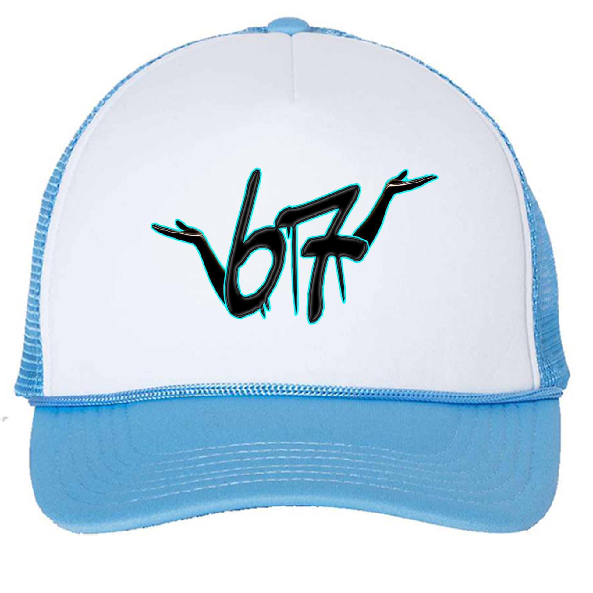 White/ Baby Blue - FRONT